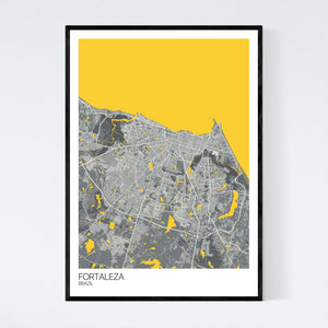 Fortaleza City Map Print