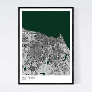 Fortaleza City Map Print