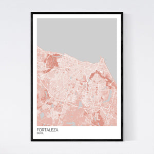 Fortaleza City Map Print