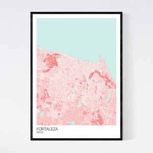 Fortaleza City Map Print