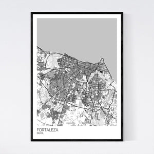 Map of Fortaleza, Brazil