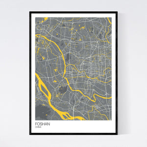 Foshan City Map Print
