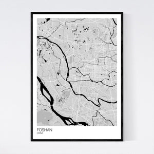 Foshan City Map Print