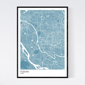 Foshan City Map Print