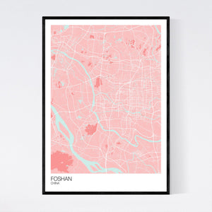 Foshan City Map Print