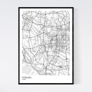 Foshan City Map Print