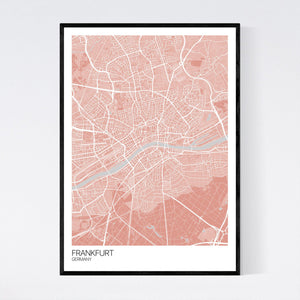 Frankfurt City Map Print