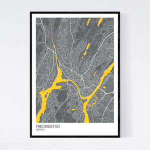 Fredrikstad City Map Print