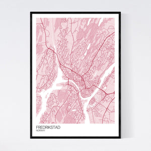 Fredrikstad City Map Print