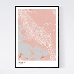 Fremont City Map Print