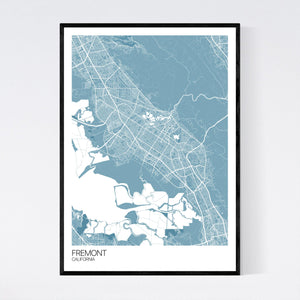 Fremont City Map Print