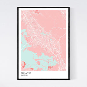 Fremont City Map Print