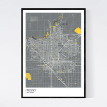 Load image into Gallery viewer, Fresno City Map Print