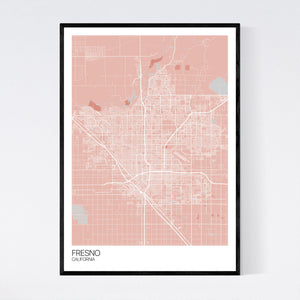 Map of Fresno, California