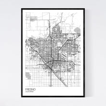 Load image into Gallery viewer, Fresno City Map Print