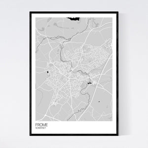 Frome Town Map Print
