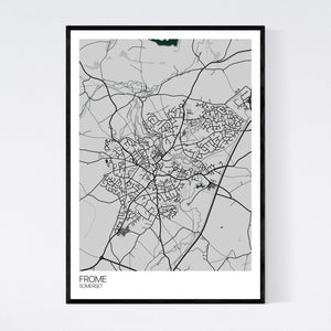 Frome Town Map Print