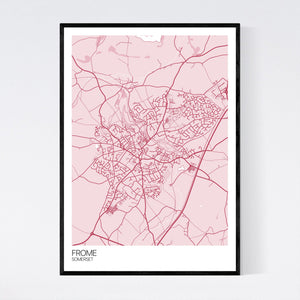 Frome Town Map Print