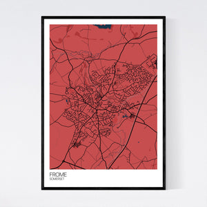 Frome Town Map Print