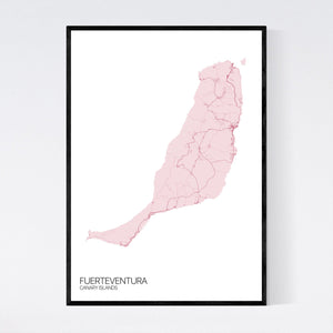 Map of Fuerteventura, Canary Islands
