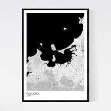 Load image into Gallery viewer, Fukuoka City Map Print