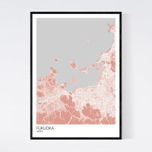 Load image into Gallery viewer, Fukuoka City Map Print