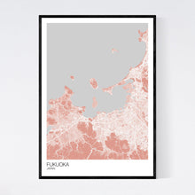 Load image into Gallery viewer, Fukuoka City Map Print