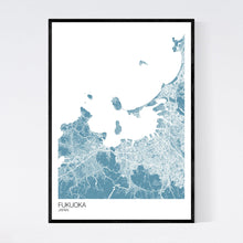 Load image into Gallery viewer, Fukuoka City Map Print