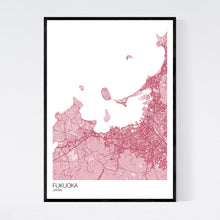 Load image into Gallery viewer, Fukuoka City Map Print