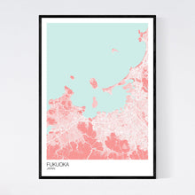 Load image into Gallery viewer, Fukuoka City Map Print