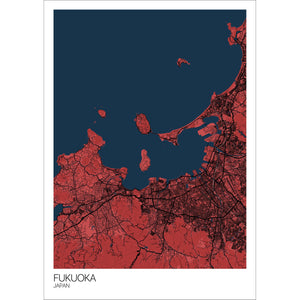 Map of Fukuoka, Japan