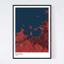 Load image into Gallery viewer, Map of Fukuoka, Japan