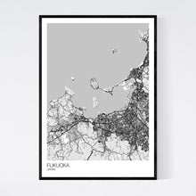 Load image into Gallery viewer, Fukuoka City Map Print