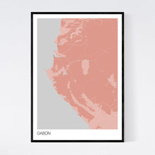 Load image into Gallery viewer, Gabon Country Map Print