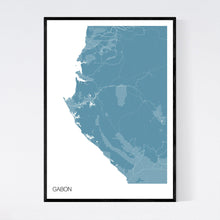 Load image into Gallery viewer, Gabon Country Map Print