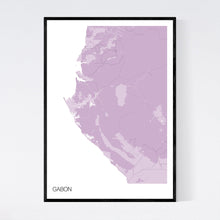 Load image into Gallery viewer, Gabon Country Map Print