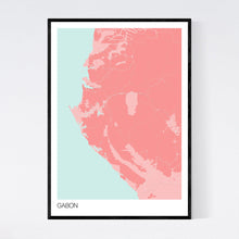 Load image into Gallery viewer, Gabon Country Map Print