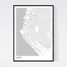 Load image into Gallery viewer, Gabon Country Map Print