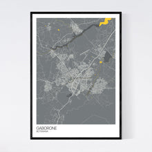 Load image into Gallery viewer, Gaborone City Map Print