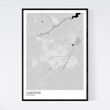 Load image into Gallery viewer, Gaborone City Map Print