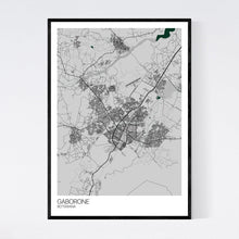 Load image into Gallery viewer, Gaborone City Map Print