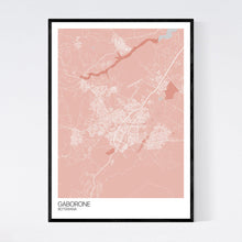 Load image into Gallery viewer, Gaborone City Map Print