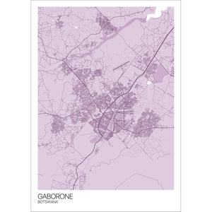 Map of Gaborone, Botswana