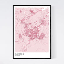 Load image into Gallery viewer, Gaborone City Map Print
