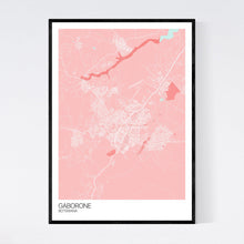 Load image into Gallery viewer, Gaborone City Map Print