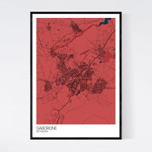 Load image into Gallery viewer, Gaborone City Map Print