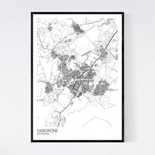 Load image into Gallery viewer, Gaborone City Map Print