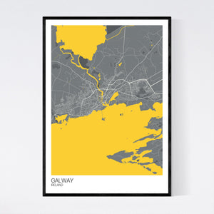 Galway City Map Print