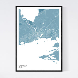 Galway City Map Print