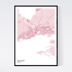 Galway City Map Print